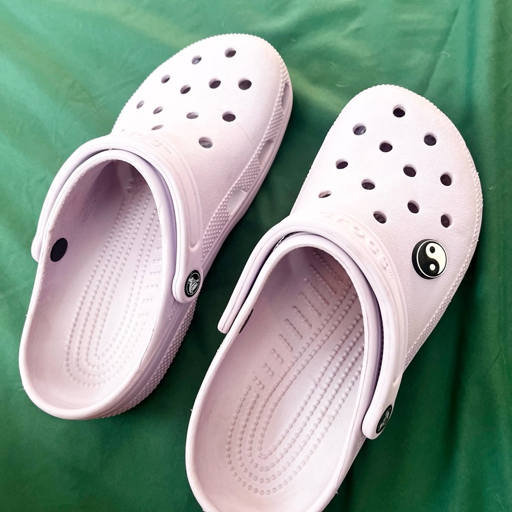 Lavender Purple Crocs with Jibbitz